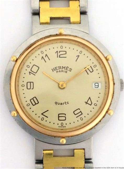 hermes vintage watches|hermes unisex 2101079 watch.